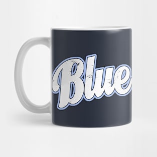 Blue Deck, Baseball style, distressed Mug